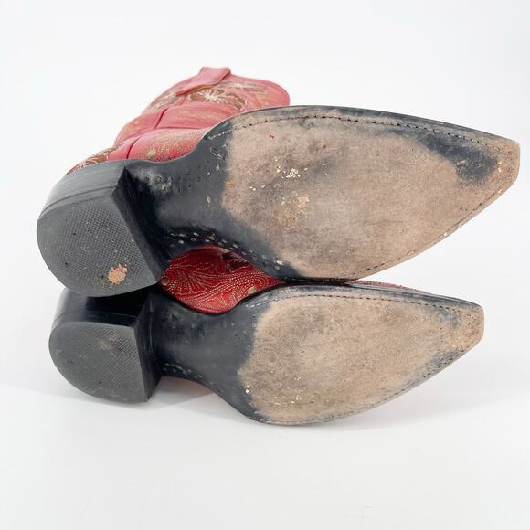 Old Gringo Women's 6.5 Sheridan Red Floral Embroidered Western Cowgirl Boots - Picture 10 of 10